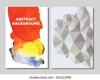 Flyer, Brochure Design Templates. Geometric Triangular Abstract Modern Backgrounds.