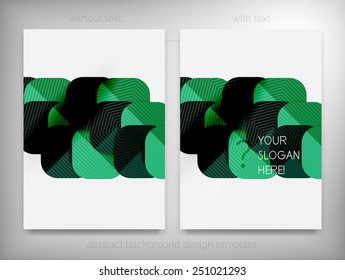 Flyer, Brochure Design Templates, Geometric Shape Unusual Abstract Backgrounds
