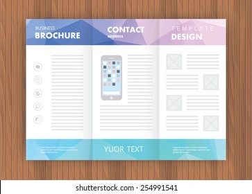 Flyer, Brochure Design Templates. Geometric Triangular Abstract Modern Backgrounds. Mobile Technologies, Applications and Online Services Infographic Concept.
