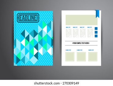 Flyer, Brochure Design Templates. Geometric Abstract Modern Backgrounds. Presentation, Brochure or Flyer Infographic Concept.