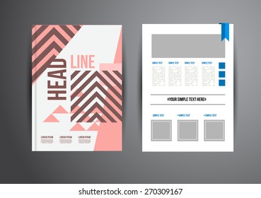 Flyer, Brochure Design Templates. Geometric Abstract Modern Backgrounds. Presentation, Brochure or Flyer Infographic Concept.