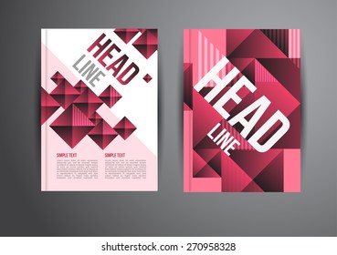 Flyer, Brochure Design Templates. Geometric Abstract Modern Backgrounds. Presentation, Brochure or Flyer Infographic Concept.