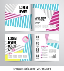 Flyer, Brochure Design Templates. Geometric Abstract Modern Backgrounds. Presentation, Brochure or Flyer Infographic Concept.
