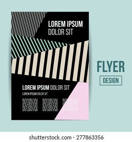 Flyer, Brochure Design Templates. Geometric Abstract Modern Backgrounds. Presentation, Brochure or Flyer Infographic Concept.