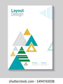 Flyer, Brochure Design Templates set. Geometric Triangular Abstract Modern Backgrounds. Mobile Technologies, Applications and Infographic Concept. - Vector