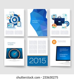 Flyer, Brochure Design Templates set. Geometric Triangular Abstract Modern Backgrounds. Mobile Technologies, Applications and Infographic Concept. Geometric Triangular Abstract Modern Backgrounds.