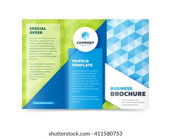 Flyer brochure design. Trifold design.