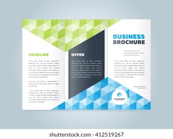 Flyer brochure design. Trifold design.