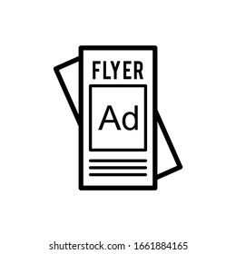 Flyer brochure icon vector trendy