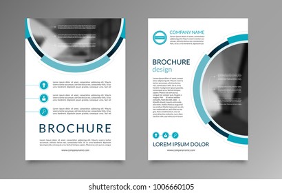 Flyer brochure layout template. A4 size. Front and back page. Vector background. Can be used for annual report, cover design, leaflet, booklet.