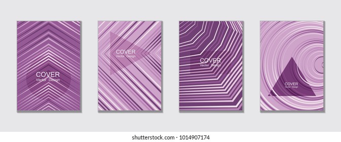 Flyer brochure leaflet poster cover design layout vector templates set in A4 size. Cover for annual report brochure flyer template design. A4 vector newsletter. Geometric shapes and halftone lines.