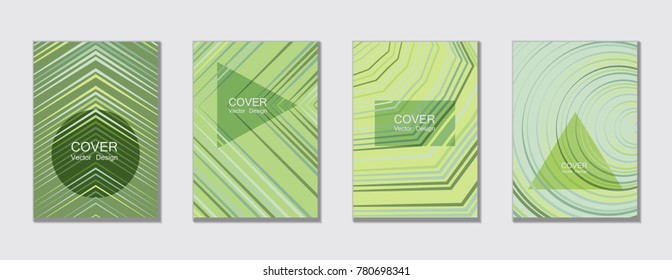 Flyer brochure leaflet poster cover design layout vector templates set in A4 size. Cover for annual report brochure flyer template design. A4 vector newsletter. Geometric shapes and halftone lines.