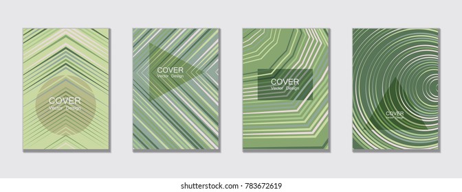 Flyer brochure leaflet poster cover design layout vector templates set in A4 size. Cover for annual report brochure flyer template design. A4 vector newsletter. Geometric shapes and halftone lines.