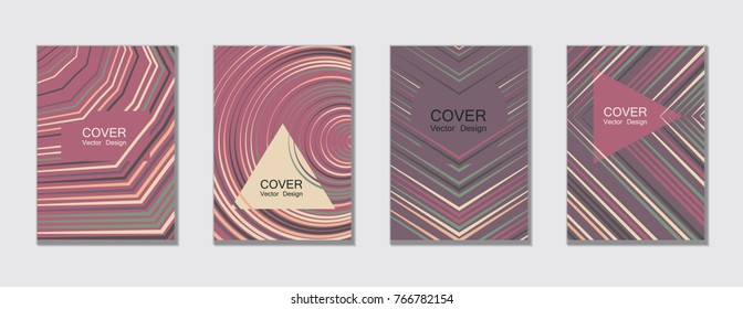 Flyer brochure leaflet poster design layout vector templates set in A4 size. Cover for annual report brochure flyer template design. vector newsletter. Geometric shapes and halftone lines.