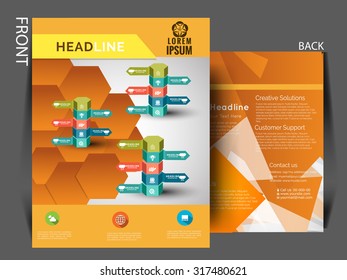 Flyer, brochure or magazine cover can be use for printing and marketing purpose , vector eps 10