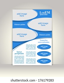 Flyer, brochure or magazine cover template