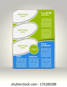 Flyer, brochure or magazine cover template