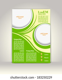 Flyer, brochure or magazine cover template