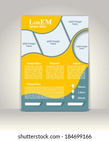 Flyer, brochure or magazine cover template