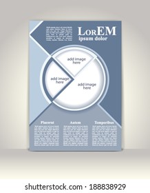 Flyer, brochure or magazine cover template