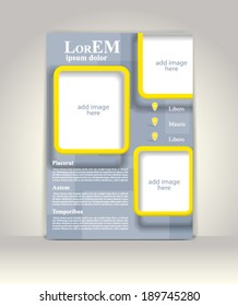 Flyer, brochure or magazine cover template