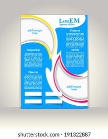 Flyer, brochure or magazine cover template