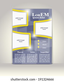 Flyer, brochure or magazine cover template