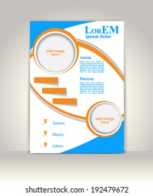 Flyer, brochure or magazine cover template