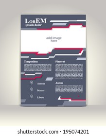 Flyer, brochure or magazine cover template
