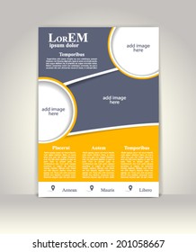 Flyer, brochure or magazine cover template