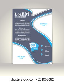 Flyer, brochure or magazine cover template