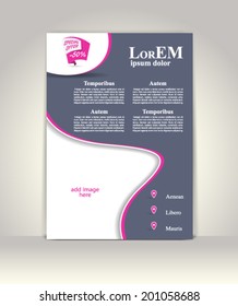 Flyer, brochure or magazine cover template