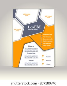 Flyer, brochure or magazine cover template