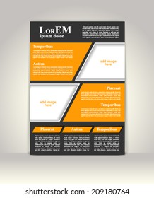 Flyer, brochure or magazine cover template