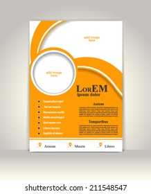 Flyer, brochure or magazine cover template
