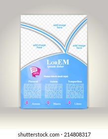 Flyer, brochure or magazine cover template