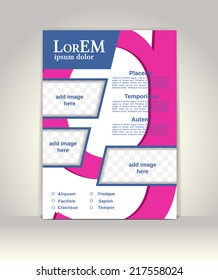 Flyer, brochure or magazine cover template