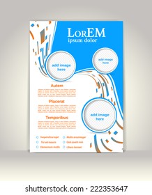 Flyer, brochure or magazine cover template
