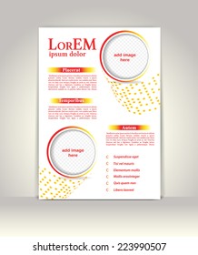 Flyer, brochure or magazine cover template