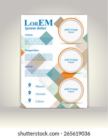 Flyer, brochure or magazine cover template