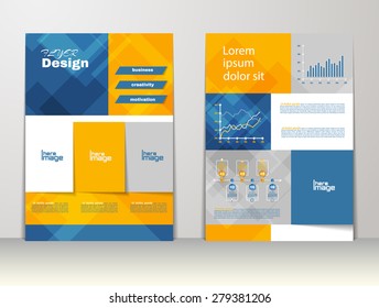 Flyer, brochure or magazine cover template