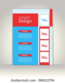 Flyer, brochure or magazine cover template