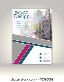 Flyer, brochure or magazine cover template