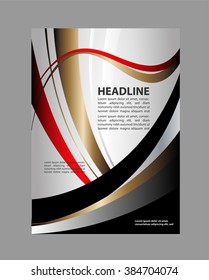 Flyer, brochure, poster, annual report, magazine cover vector template. Modern blue corporate design
