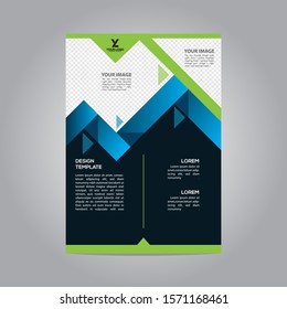 flyer brochure poster real estate modern design template abstract business print