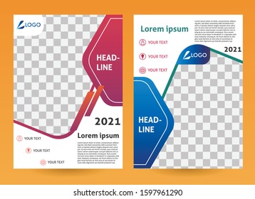 Flyer, brochure, report design template, business cover design, poster design, vector