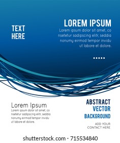 Flyer or brochure template, abstract black design