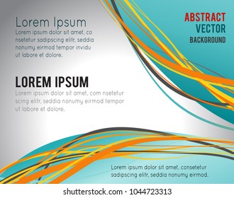 Flyer or brochure template, abstract blue design