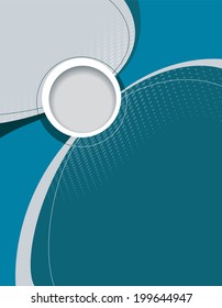 Flyer or brochure template, abstract blue design