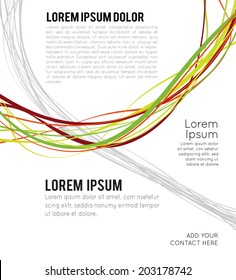 Flyer or brochure template, abstract blue design